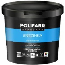 Краска акриловая Polifarb Снежинка мат белый 1,4 кг