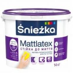 Краска латексная водоэмульсионная Sniezka интерьерная Mattlatex мат белый 10 л 14 кг