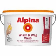 Краска интерьерная водоэмульсионная Alpina Wisch & Weg WeiB мат белый 5 л
