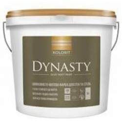 Краска интерьерная латексная водоэмульсионная Kolorit Dynasty база C шелковистый мат база под тонировку 2,7 л