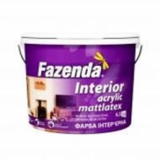 Краска акриловая Fazenda Interior мат белый 1,2 кг