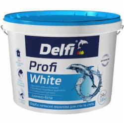 Краска акриловая Delfi Profi White мат белый 1,4 кг
