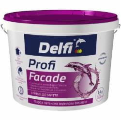 Краска акриловая Delfi Profi Facade мат белый 1,4 кг
