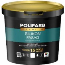 Краска фасадная силиконовая Polifarb Силиконфасад мат белый 7 кг
