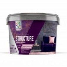 Краска структурная акриловая COLORINA Structure мат белый 8 кг