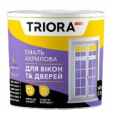 Эмаль Triora для окон и дверей акриловая белая полуглянец 0,75 л