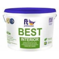 Краска интерьерная латексная FT Professional BEST INTERIOR глубокий мат белый 10 л