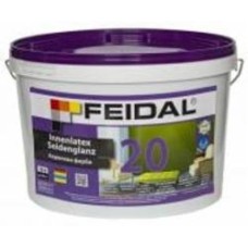 Краска акриловая Feidal Innenlatex Seidenglanz 20 шелковистый глянец белый 10 л Краска акриловая Feidal Innenlatex Seidenglanz 20 шелковистый глянец белый 10 л