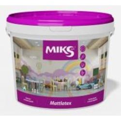 Краска интерьерная акриловая водоэмульсионная MIKS Color Mattlatex мат белый 5 л 7 кг