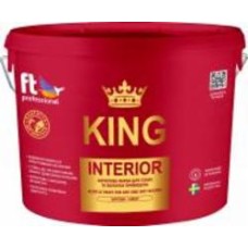 Краска акриловая FT Professional KING INTERIOR глубокий мат белая 3 л
