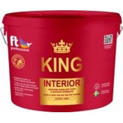 Краска акриловая FT Professional KING INTERIOR глубокий мат белая 3 л