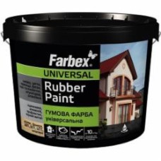 Краска резиновая Farbex Универсальная мат графит 12 кг