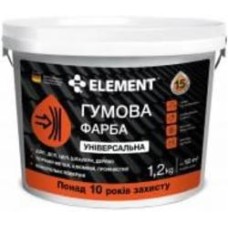 Краска резиновая Element универсальная мат белый 1,2 кг