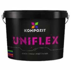 Краска универсальная резиновая Kompozit мат Белая RAL9016 0,9 кг