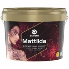 Краска акрилатная водоэмульсионная Eskaro Mattilda шелковистый мат белый 9,5 л 13 кг