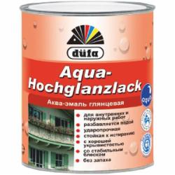 Акваэмаль Dufa Aqua-Hochglanzlack белый глянец 0,75 л