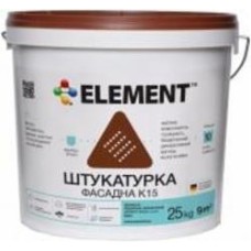 Декоративная штукатурка барашек Element фасадная К15 Зернистая 25 кг /белый