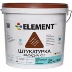 Декоративная штукатурка барашек Element фасадная К15 Зернистая 25 кг /белый