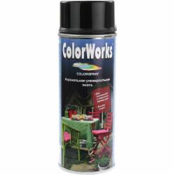 Эмаль ColorWorks аэрозольная RAL 9005 черный глянец 400 мл