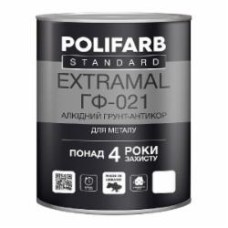 Грунтовка антикорозийная Polifarb ExtraMal ГФ-021 cерый глянец 2,7 кг