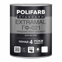 Грунтовка антикорозийная Polifarb ExtraMal ГФ-021 cерый глянец 2,7 кг