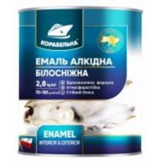 Эмаль КОРАБЕЛЬНА алкидная ПФ-115 белоснежный глянец 0,9 кг