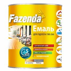 Эмаль Fazenda алкидная для пола ПФ-266 желто-коричневый глянец 2,8 кг