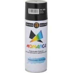 Краска MONARCA аэрозольная универсальная RAL 9005 чёрный янтарь мат 520 мл 270 г