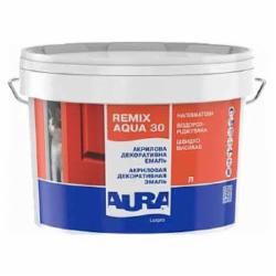 Эмаль Aura® акриловая Luxpro Remix Aqua 30 белый полумат 0,75 л