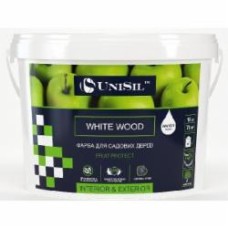 Краска акриловая UniSil садовая WHITE WOOD мат белая 1 л 1,4 кг