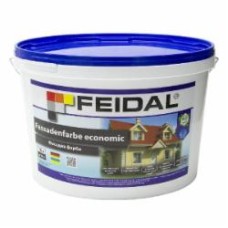 Краска акриловая Feidal Fassadenfarbe economic мат белый 10 л