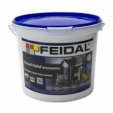 Рельефная краска акриловая структурная Feidal Fassad-Relief economic мат белый 5 л