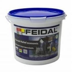 Рельефная краска акриловая структурная Feidal Fassad-Relief economic мат белый 5 л