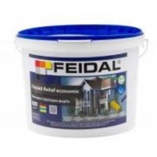 Рельефная краска структурная Feidal Fassad-Relief economic мат белый 10 л