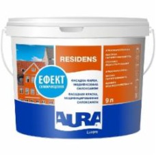 Краска силиконовая водоэмульсионная Aura® Luxpro Residens мат белый 9 л