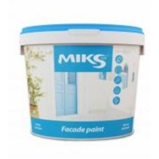 Краска акриловая водоэмульсионная MIKS Color фасадная мат белый 10 л 14 кг