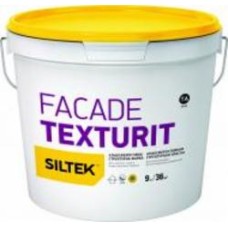 Краска акриловая структурная Siltek структурная FACADE TEXTURIT База ТА мат белый 9 л