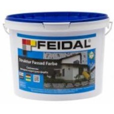 Рельефная краска силиконовая Feidal Struktur Fassad Farbе мат белый 10 л