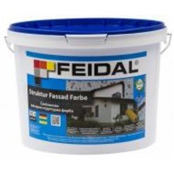 Рельефная краска силиконовая Feidal Struktur Fassad Farbе мат белый 10 л