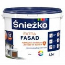 Краска акриловая водоэмульсионная Sniezka Extra Fasad мат белый 4,2 кг