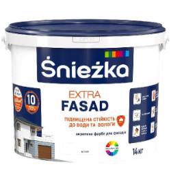 Краска акриловая водоэмульсионная Sniezka Extra Fasad мат белый 14 кг