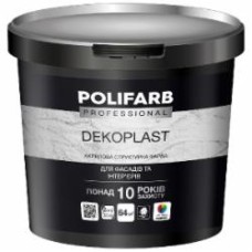 Краска акриловая Polifarb DekoPlast мат белый 8 кг