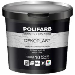 Краска акриловая Polifarb DekoPlast мат белый 8 кг