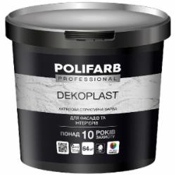 Краска акриловая Polifarb DekoPlast мат белый 16 кг