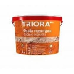 Краска фасадная акриловая структурная Triora напівмат белый 5 кг