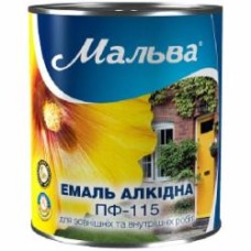 Эмаль Мальва® алкидная ПФ-115 75 красный глянец 0,9 кг