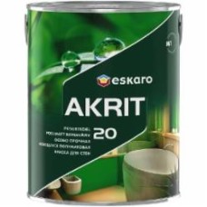 Краска акрилатная водоэмульсионная Eskaro Akrit 20 полумат белый 2,85 л 3,57 кг
