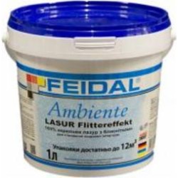 Лазурь Feidal Ambiente Wandlasur Flittereffekt прозрачный 1 л Лазурь Feidal Ambiente Wandlasur Flittereffekt прозрачный 1 л
