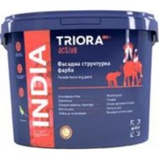 Краска акриловая структурная Triora India мат белый 15 кг