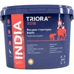 Краска акриловая структурная Triora India мат белый 15 кг